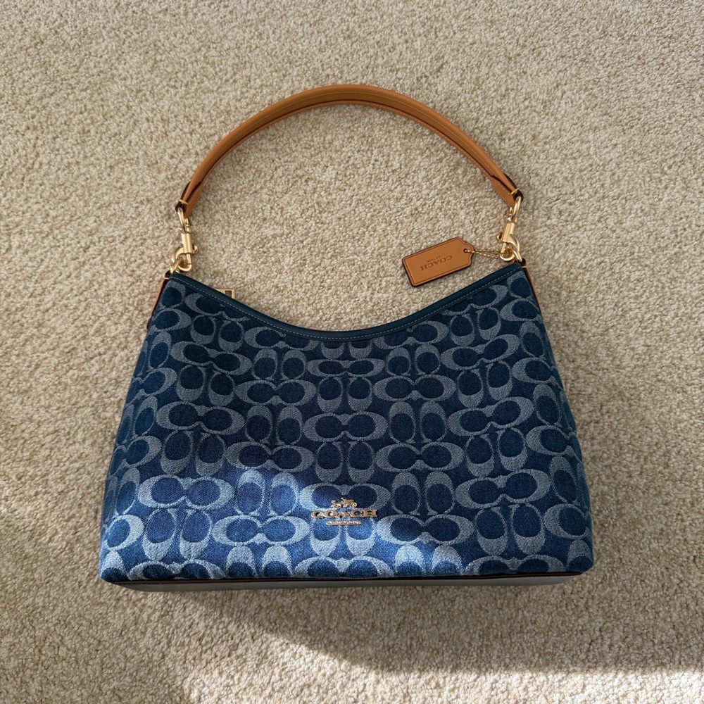 Coach Laurel Denim Shoulder Bag